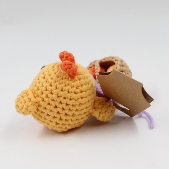 Handmade Crochet Amigurumi Chick and Egg Basket Stuffed Plush Toy - Picture 3 of 3
